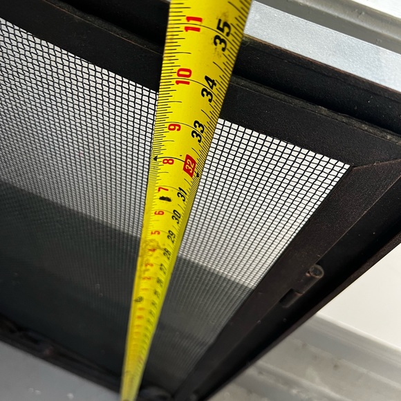 Fireplace screen - doors open - quality iron work. Local pick up - Picture 5 of 6